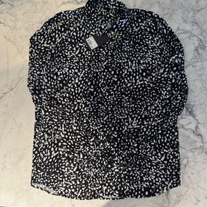 The Kooples Black and White Speckled Dress Shirt - Rock ‘n’ Roll - Sunset Strip